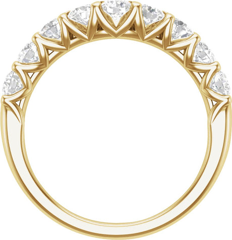 14K Yellow Gold 1 CTW Lab-Grown Diamond Contour Band 