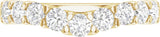 14K Yellow 1 CTW Lab-Grown Diamond Contour Band