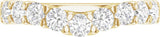 14K Yellow Gold 1 CTW Lab-Grown Diamond Contour Band 