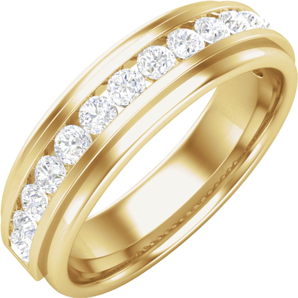 14K Yellow 1/2 CTW Lab-Grown Diamond Channel Set Band