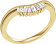 14K Yellow Gold 1/6 CTW Natural Diamond Contour Band