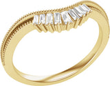 14K Yellow Gold 1/6 CTW Natural Diamond Contour Band