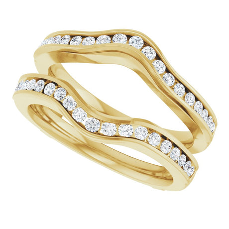 14K Yellow Gold 1/2 CTW Natural Diamond Ring Guard