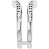 14K White Gold 1/2 CTW Natural Diamond Ring Guard