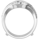 14K White Gold 1/2 CTW Natural Diamond Ring Guard