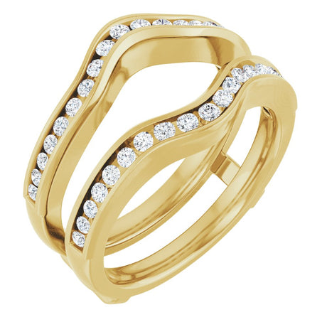 14K Yellow Gold 1/2 CTW Natural Diamond Ring Guard