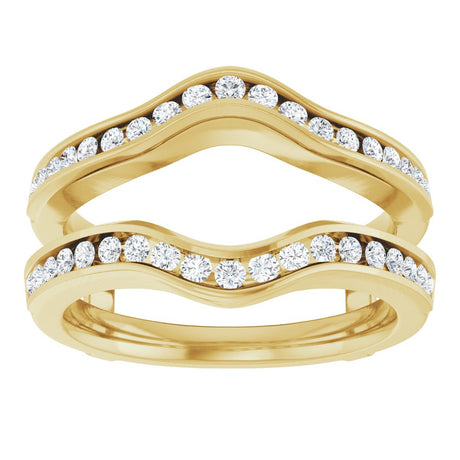 14K Yellow Gold 1/2 CTW Natural Diamond Ring Guard