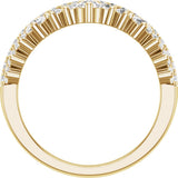 14K Yellow Gold 1 CTW Lab-Grown Diamond Contour Band
