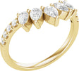 14K Yellow 3/4 CTW Lab-Grown Diamond Contour Band