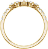 14K Yellow 3/4 CTW Lab-Grown Diamond Contour Band