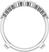 14K White 1 CTW Lab-Grown Diamond Ring Guard