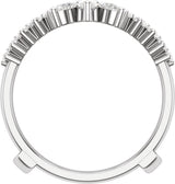 14K White Gold 1 CTW Lab-Grown Diamond Ring Guard
