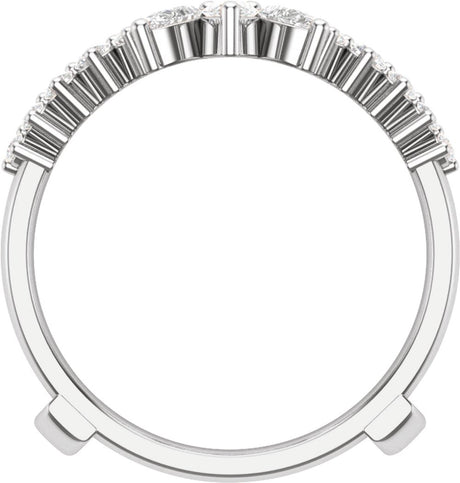 14K White Gold 1 CTW Lab-Grown Diamond Ring Guard