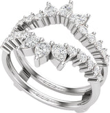 14K White Gold 1 CTW Lab-Grown Diamond Ring Guard