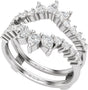 14K White Gold 1 CTW Lab-Grown Diamond Ring Guard