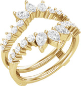 14K Yellow 1 CTW Lab-Grown Diamond Ring Guard