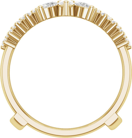 14K Yellow Gold 1 CTW Lab-Grown Diamond Ring Guard