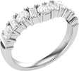 14K White Gold 1 CTW Lab-Grown Diamond Contour Band