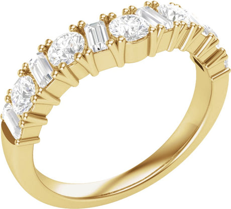 14K Yellow 1 CTW Lab-Grown Diamond Contour Band