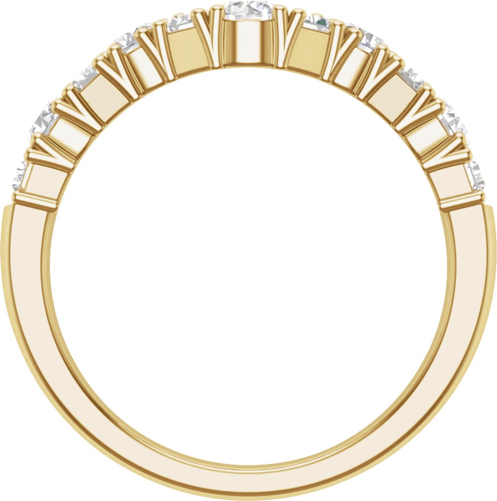 14K Yellow 1 CTW Lab-Grown Diamond Contour Band