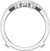 14K White 1 1/5 CTW Lab-Grown Diamond Ring Guard