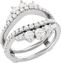 14K White 1 1/5 CTW Lab-Grown Diamond Ring Guard