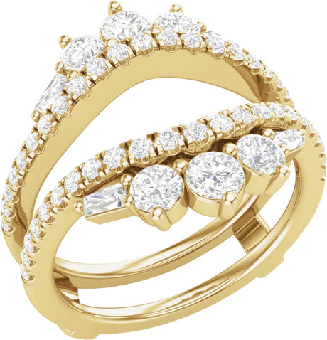 14K Yellow 1 1/5 CTW Lab-Grown Diamond Ring Guard