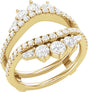14K Yellow 1 1/5 CTW Lab-Grown Diamond Ring Guard