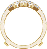14K Yellow 1 1/5 CTW Lab-Grown Diamond Ring Guard