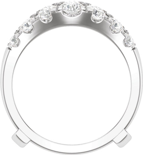 14K White 1 1/2 CTW Lab-Grown Diamond Ring Guard