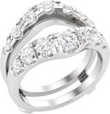14K White Gold 1 1/2 CTW Lab-Grown Diamond Ring Guard
