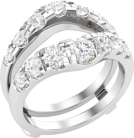 14K White Gold 1 1/2 CTW Lab-Grown Diamond Ring Guard