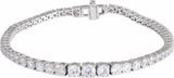 14K White 6 CTW Lab-Grown Diamond Line 7" Bracelet