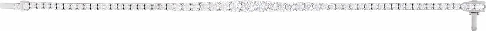 14K White 6 CTW Lab-Grown Diamond Line 7" Bracelet