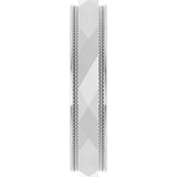 14K White 4 mm Milgrain Stepped-Edge Geometric Faceted Band