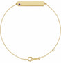 14K Yellow Natural Amethyst Geometric 7-8" Bracelet