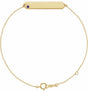 14K Yellow Natural Amethyst Geometric 7-8" Bracelet