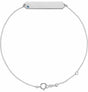 Sterling Silver Natural Aquamarine Geometric 7-8" Bracelet