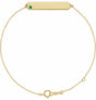 14K Yellow Natural Emerald Geometric 7-8" Bracelet