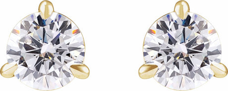 14K Yellow 1 Lab-Grown Diamond Cocktail-Style Stud Earrings