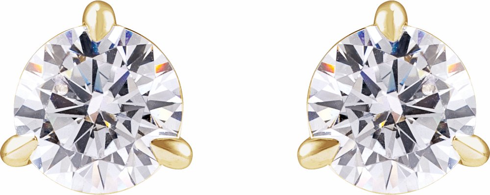 14K Yellow Gold 1 CTW Lab-Grown Diamond Cocktail-Style Stud Earrings