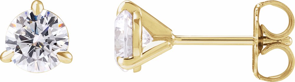 14K Yellow Gold 1 CTW Lab-Grown Diamond Cocktail-Style Stud Earrings