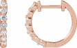 14K Rose 1/2 CTW Lab-Grown Diamond Hoop Earrings