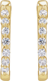 14K Yellow 1/5 CTW Lab-Grown Diamond Hoop Earrings