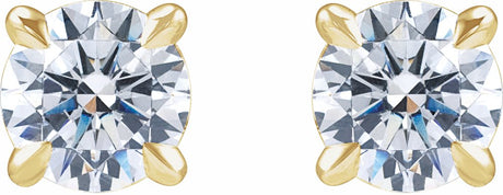 14K Yellow Gold 1 CTW Lab-Grown Diamond Cocktail-Style Stud Earrings