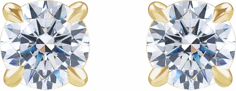14K Yellow Gold 1 CTW Lab-Grown Diamond Cocktail-Style Stud Earrings