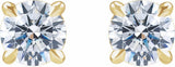 14K Yellow Gold 1 CTW Lab-Grown Diamond Cocktail-Style Stud Earrings
