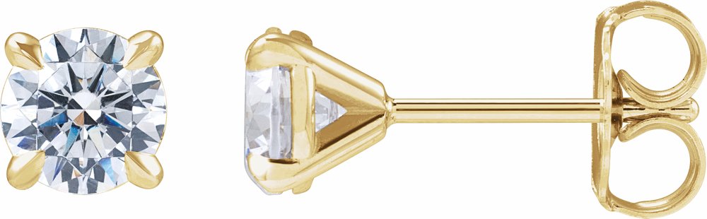14K Yellow Gold 1 CTW Lab-Grown Diamond Cocktail-Style Stud Earrings