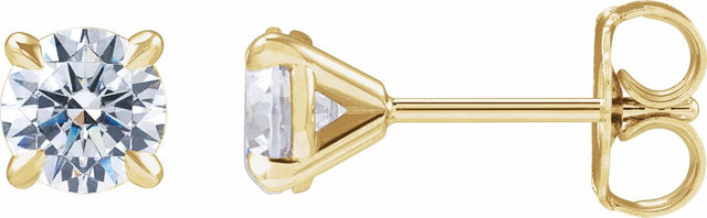 14K Yellow Gold 1 CTW Lab-Grown Diamond Cocktail-Style Stud Earrings