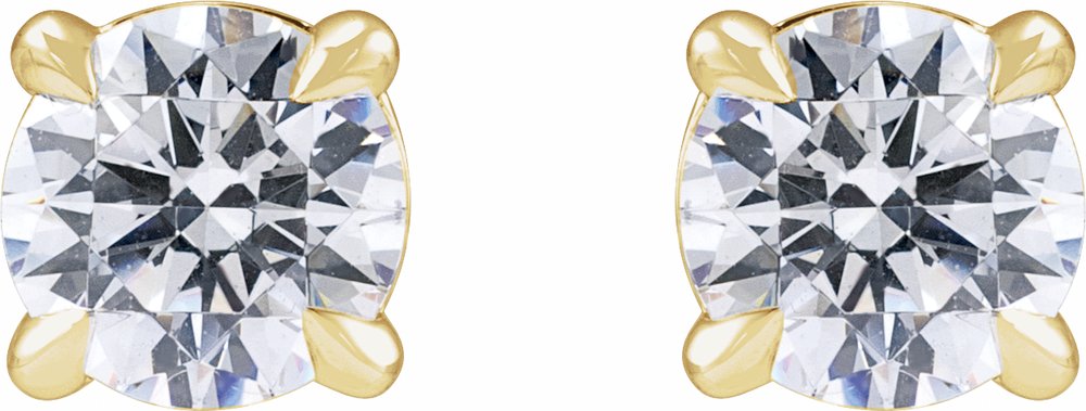14K Yellow Gold 3/4 CTW Lab-Grown Diamond Cocktail-Style Stud Earrings